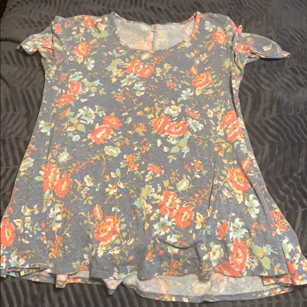 Flowered Lularoe top